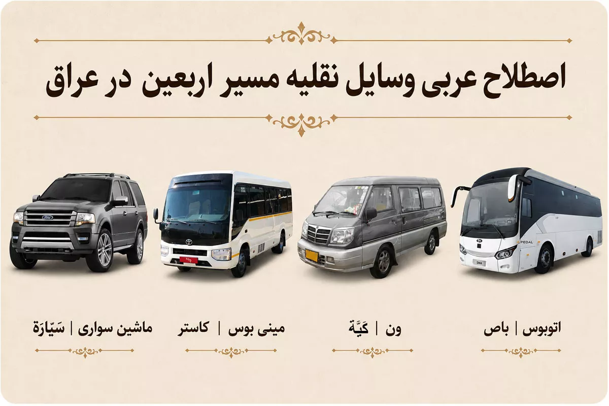 اصطلاح عربی وسایل نقلیه عراقی در اربعین